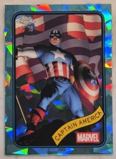 2025 Topps Chrome Sapphire Captain America Aqua Refractor 63/75 Marvel Capt. picture