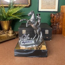 Michael Ricker Lone Ranger Clayton Moore Signed Pewter Sculpture LE 340/500 picture