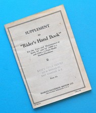 1915 - 1928 Harley Davidson Riders Hand Book Service Manual Book 11J 16F JD FD J picture