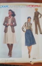 Vintage Vogue 1619 Sewing Pattern American Designer Calvin Klein Size 8 Uncut picture