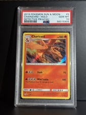2019 POKEMON CHARIZARD-HOLO SUN & MOON DETECTIVE PIKACHU #5 PSA 10 picture