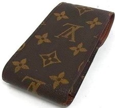 Auth LOUIS VUITTON Monogram Cigarette Case M63024 Brown Vintage Holder picture