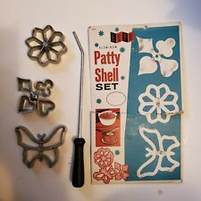  VINTAGE 1975 Patty Shell Set aluminum Pastry Shells and instructions picture