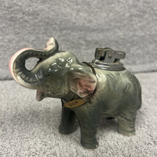 Vintage 1963 Amico Ceramic Elephant Table Lighter picture