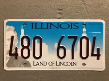 EXPIRED ILLINOIS LICENSE PLATE LAND OF LINCOLN RANDOM LETTERS/NUMBERS NICE picture