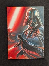 Topps 2010 Star Wars Celebration V Darth Vader Sketch by Gary Kezele 🔥 picture