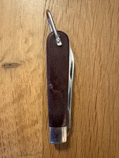 Vintage 1985 Klein Tools 1550-2 Electrician Pocket Knife V Tang Stamp Chicago US picture