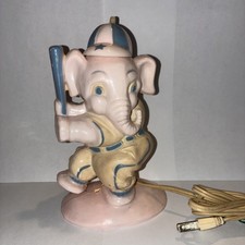 Vintage BASEBALL PHILADELPHIA ATHLETICS ELEPHANT Lighted Coin Bank Read 7