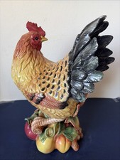 Fitz and Floyd Rooster Figurine Centerpiece 14 1/4” Large Ceramic (388ME) picture