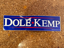 Bob Dole Dole/Kemp '96 Republican Presidential Campaign Sticker 1996 picture