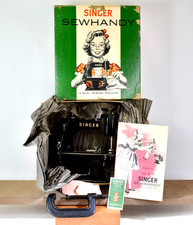 Vintage Singer Sewhandy Model 20 Toy Sewing Machine COMPLETE Box - NEAR MINT picture