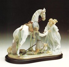 Lladro Figurine, Don Quiojote and Dulcenea, Title: Conquered By Love, Retired picture