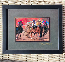 Bill Straus Signed Framed 1995 Kentucky Derby Photo Thunder Gulch Tejano Run Art picture