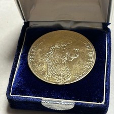 Austria 1877 Franz Joseph I Memorial Medal Gold Antique Collectible Coin picture