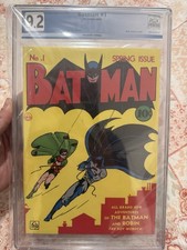 BATMAN #1 PGX  9.2 BOB KANE ART MASTERPIECE EDITION REPRINT 2000 picture