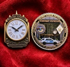 Rare Authentic President Donald J Trump NYC PPD Detail Large Challenge Coin Set picture