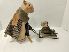 Pearson's Simply Primitives Going Sledding Mouse and Baby Mouse picture