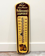 Vintage Porcelain McKesson’s Aspirin Advertising Thermometer Original picture