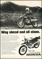 1969 Honda 175 Scrambler Motorcycle Original Advertisement Print Art Ad J753A picture