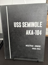 USS SEMINOLE AKA-104 Westpac 1960-1961 Cruise Log Book Vietnam Photos Vintage picture
