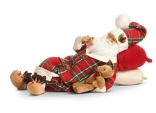 Raz Imports Goodnight Santa Claus Sleeping Teddy Bear Christmas Figure picture