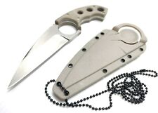 Finger Hole Fixed Blade Concealed Carry Neck Boot Knife Full Tang G10 EDC Sheath picture