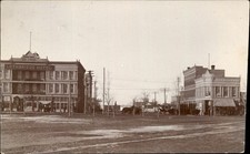 Lethbridge AB Hotel Street Scene c1910 Real Photo Vintage Postcard bhn picture
