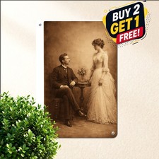 Victorian Decorative Art Tin Sign Vintage Handmade Aluminum Wall Plaque picture