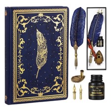 Feather Quill Pen and Ink Set Antique Calligraphy Pens Set picture