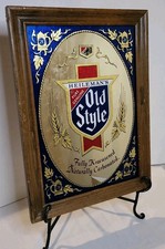 Vintage Heileman's Pure Genuine Old Style Mirror -1970's Collectible 14.5
