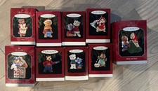 NIB Lot of 9 Vintage Hallmark Keepsake Ornaments Animal Mom & Dad 1993-1998 picture