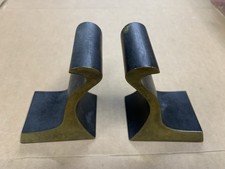 MCM Midcentury Modern Richard Rohac RR Solid Bronze Bookends Handmade In Austria picture