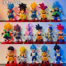 16Pcs Anime Action Figure Set Goku Vegeta Broly Gohan Piccolo Buu No Box picture