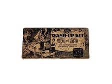 Antique 1920s Bay West Wash-Up Kit, Paper Soap & Towels picture