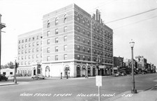 1940s Holland Michigan Warn Friend Tavern occupation autos RPPC Postcard 25-9352 picture