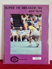 Vintage 1984 BILLIE JEAN KING Autograph SUPER TIE BREAKER Signed PROGRAM Tennis picture