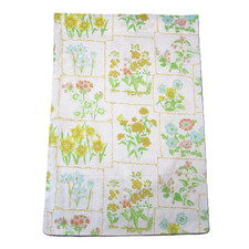 Vintage Cannon Monticello Standard Pillowcase White Floral 70s Cottage Garden picture