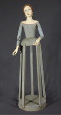 Vintage Santos Caged Doll Articulated Arms  Wood 28” Tall picture