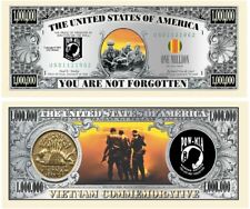 POW MIA Vietnam War Pack of 50 Commemorative 1 Million Dollar Bills Novelty picture