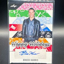 Leaf 2025 Happy Holidays Brock Harris Auto Autograph Insert Card BA-BH1 picture