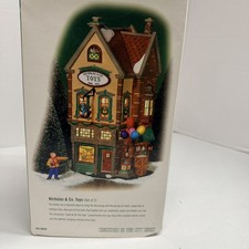 Dept 56 Xmas in the City Lighted Shop #58929 Nicholas & Co Toys *flawed picture