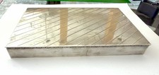 French Art Deco Cigar Humidor Chrome Brass Leather Luxury Box 1930s Vintage picture