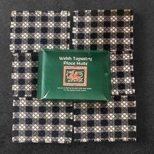 Vintage Welsh Tapestry Place Mats & Tea Cosy Set, Dyffryn Woollen Mills, 7 Items picture