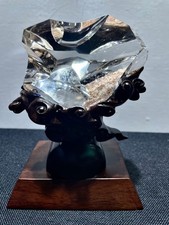 2.02lb RARE Top Natural Clear Quartz Crystal Mineral specimens REIKI Decor+Stand picture