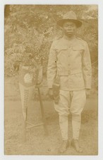 African American Buffalo Soldier 1917 Hawaii 25th Inf Black RPPC Army J16151 picture
