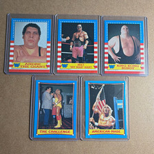 Topps 1987 WWF Wrestling Stars/Ringside Action 5-Card Lot Hogan Andre Bret Hart picture