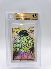 2012 Marvel Greatest Heroes HULK Alex Magno 1/1 Sketch BGS 9.5 Gem Mint picture