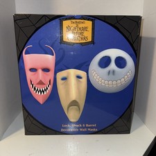 NECA The Nightmare Before Christmas Lock Shock & Barrel Decorative Wall Masks picture