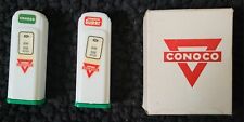 Vintage Conoco Gas Pump Salt & Pepper Shakers W/ Original Box Continental Oil Co picture
