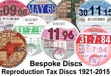 Replica Reproduction Vintage Bespoke Road Tax Disc Classic Ford MG VW Austin picture